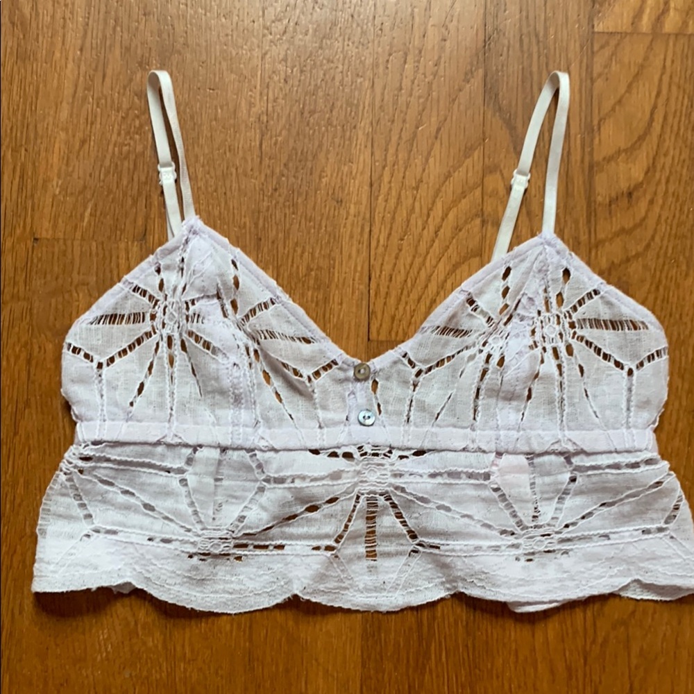 Only Hearts long line battenburg Lace Bralette S